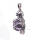 Charm Amethyst Skull Healing Gemstone Pendant Necklace